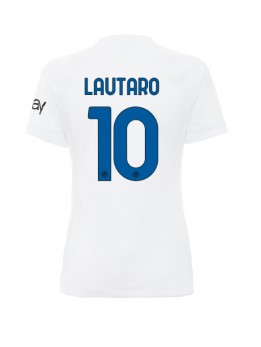 Billige Inter Milan Lautaro Martinez #10 Bortedrakt Dame 2023-24 Kortermet